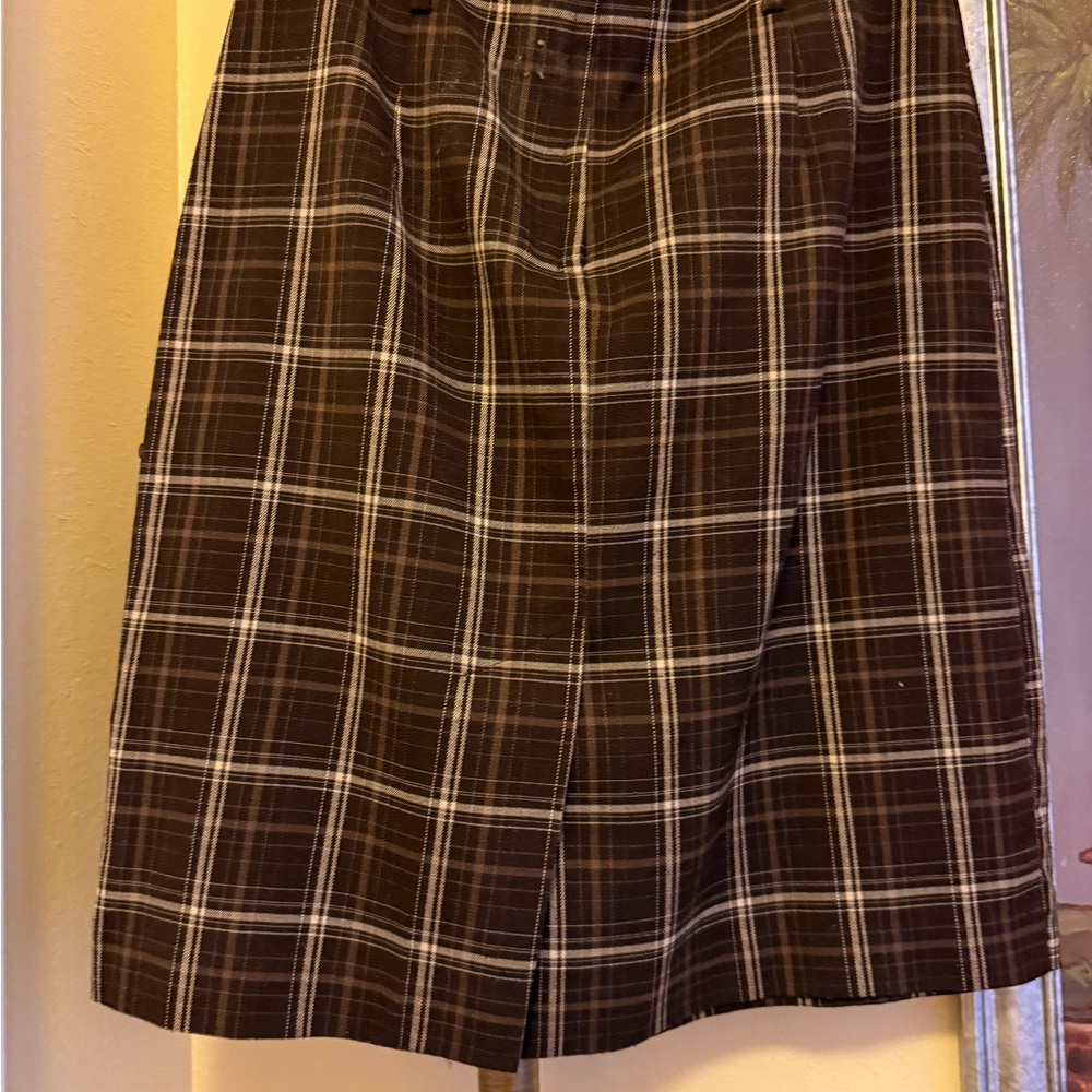 Paper Doll Brown Plaid Skirt